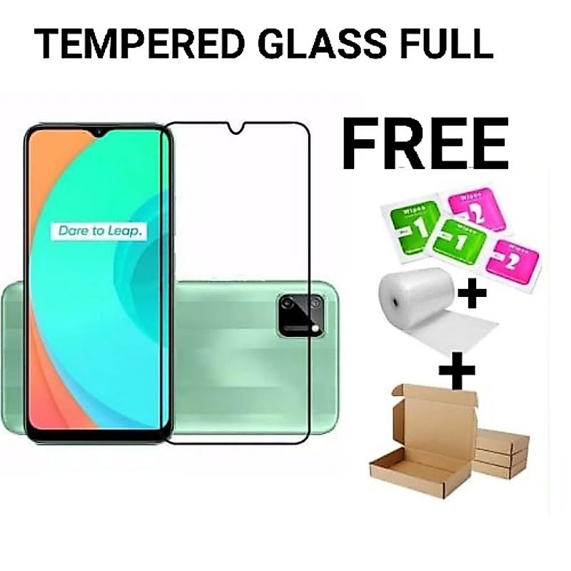 กระจกนิรภัย Full Realme C1/C2/C3/C11 2020/C11 2021/C12/C15/C17/C20/C20A/C21Y/C25s/C25Y/C30/C31/C31/C