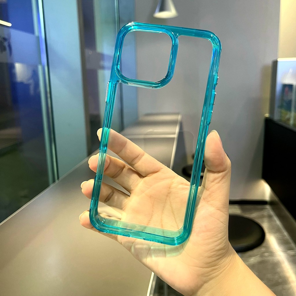 Semi-โปร่งใสสีฟ้าA2 เหมาะสําหรับOPPOA3xเคสโทรศัพท์A1xพรีเมี่ยมK12xคู่K9x Groove Epoxy K10 Vitality K