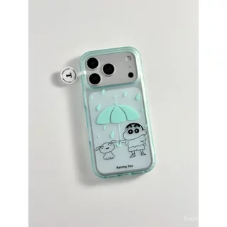 เคสโทรศัพท์โทรศัพท์ เหมาะสําหรับ iPhone 11 12 13 14 15 16 17 Pro max Plus Air ร่ม Crayon Shin-Chan Shock-proof Shock-proof เคสรวมทุกอย่าง BGDM