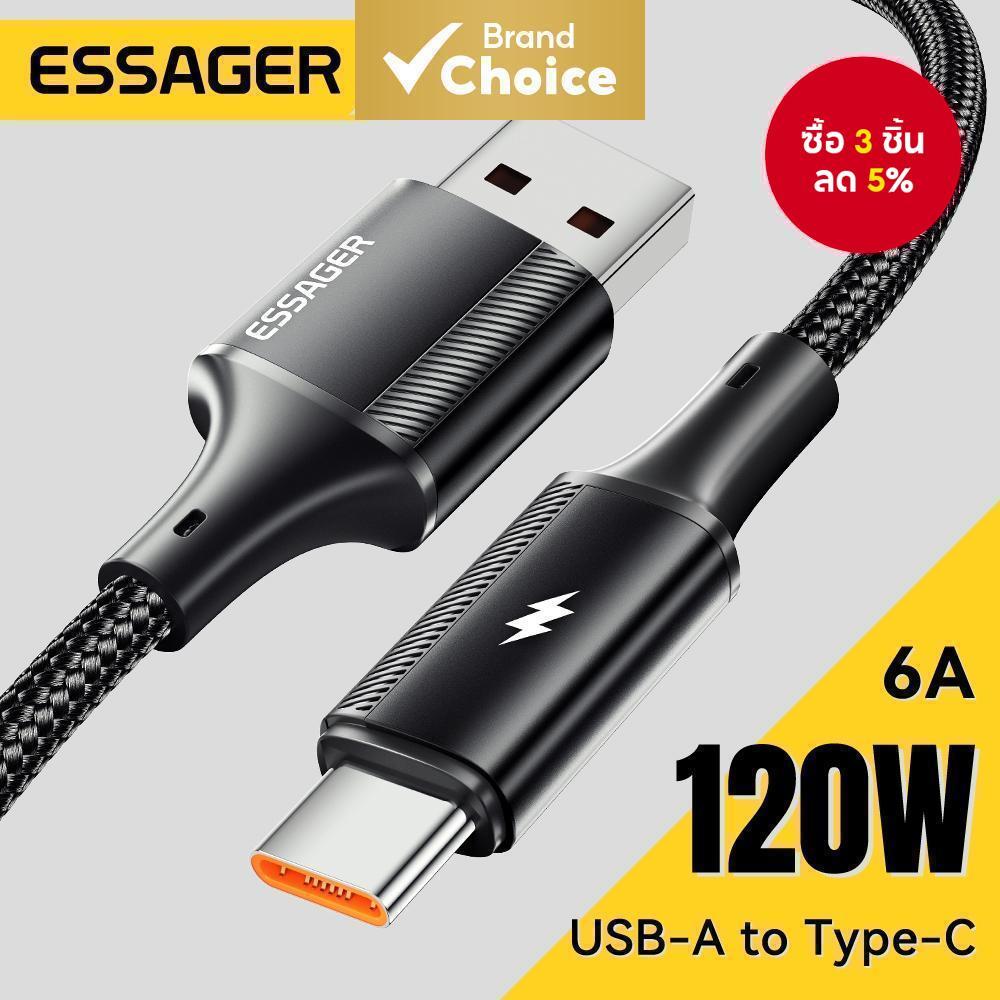 Essager 120W สาย Usb Type C สําหรับสายชาร ์ จเร ็ ว xiaomi 6A