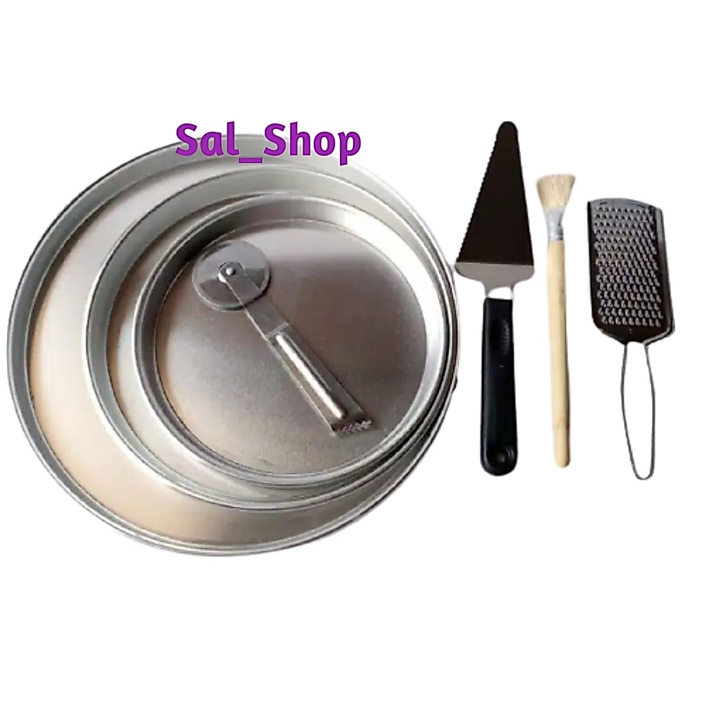PIZZA PANS 20.22.26 และ PIZZA SPATULA, PIZZA CUTTER, BRUSH, CHEESE GRAINER