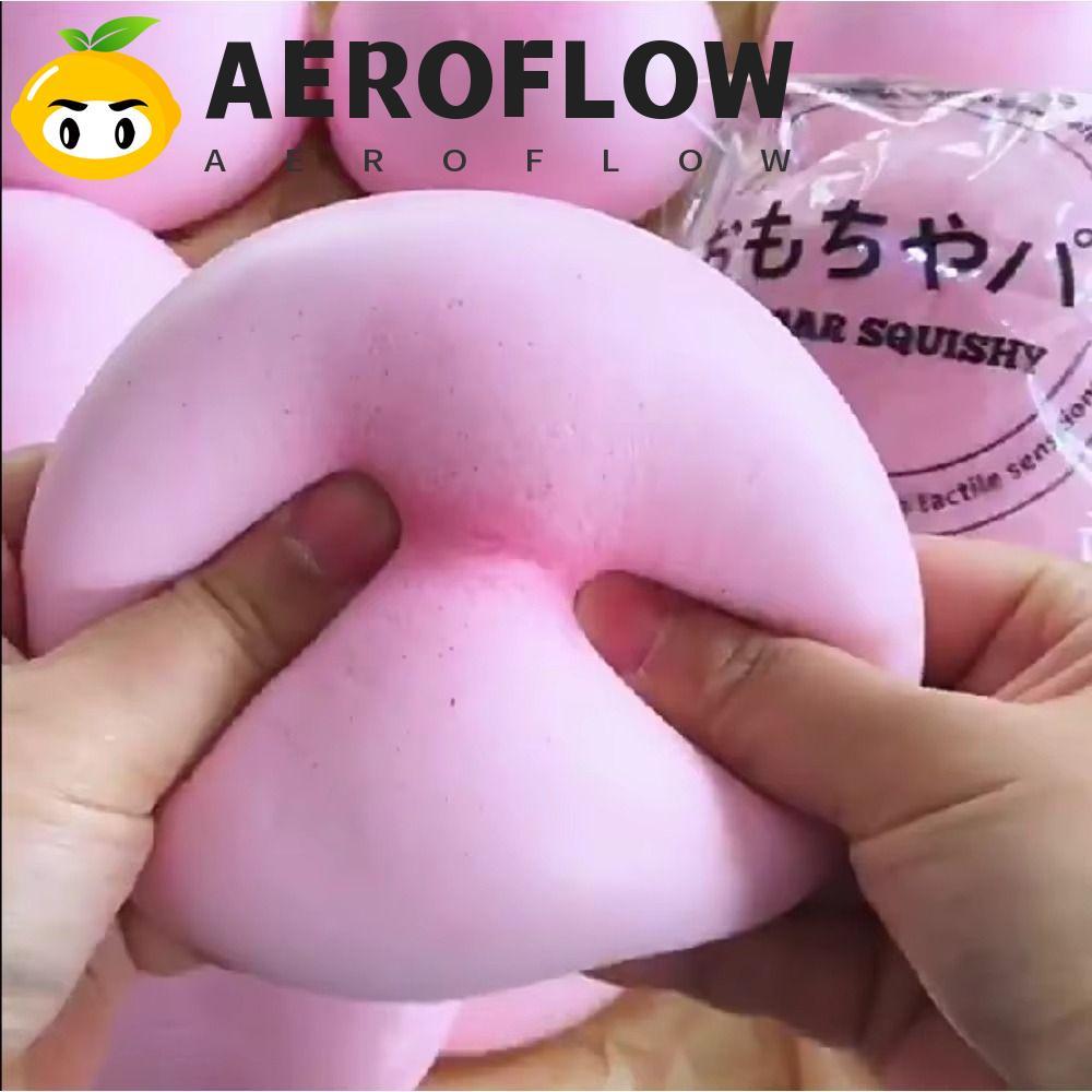 AEROFLOW Buns Squishy ของเล่น,ดูดนิ้วหยิกขนมปัง Squishy, นักเรียนสีชมพูจําลองช้า Rising Sensory ของเล่นเด็กของขวัญ