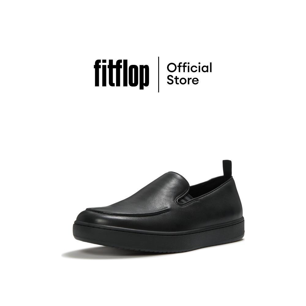 FITFLOP CRAFT-Q LEATHER MOC LOAFERS รองเท้าโลฟเฟอร์ผู้ชาย รุ่น A0D-090 สี BLACK