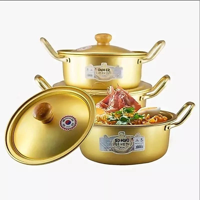 FREE BUBBLE BOX RAMYUN KOREA POT / RAMEUN GOLD POT 16 18 20 CM