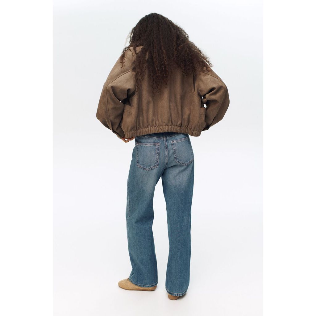 H&M(เอชแอนด์เอ็ม) กางเกงยีนส์เอวปกติทรงบรรจุแนวหลวม Women Baggy Regular Waist Jeans 1323075_2