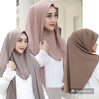 HIJAB (INSTAN) PASHMINA OVAL MENUTUP LEHER || PASMINA OVAL INSTANT JERSEY