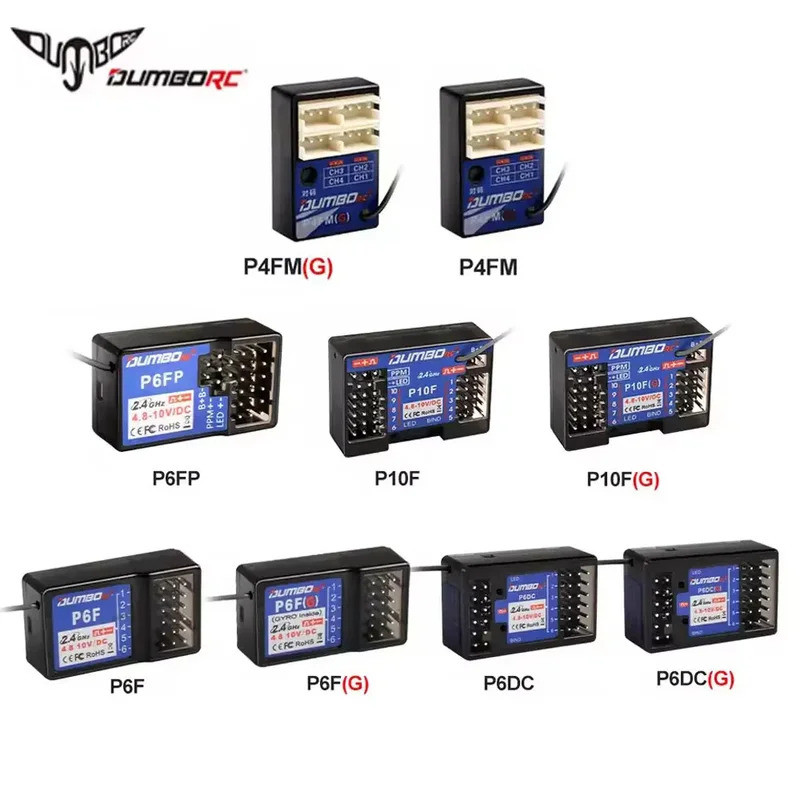 HB DUMBORC ตัวรับสัญญาณ 4/6/10CH P10FG P6DCG P4FMG P6FP P6FG Mini Coach โมดูล DDF-350 X4/X6PM/X10P/X