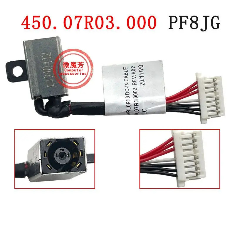 INotebook Power Jack สําหรับ DELL Inspiron 3148 3153 3158 5368 5378 5379 แล็ปท็อป DC ปลั๊กอะแดปเตอร์