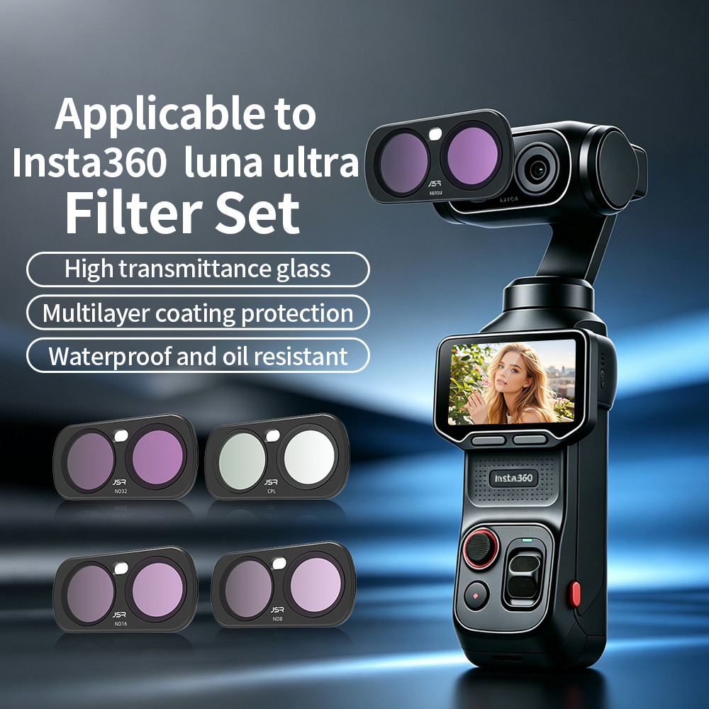 สําหรับชุดกรอง Insta360 Luna Ultra การติดตั้งแม่เหล็ก โพลาไรเซอร์ CPL Macro Dimmer 10x