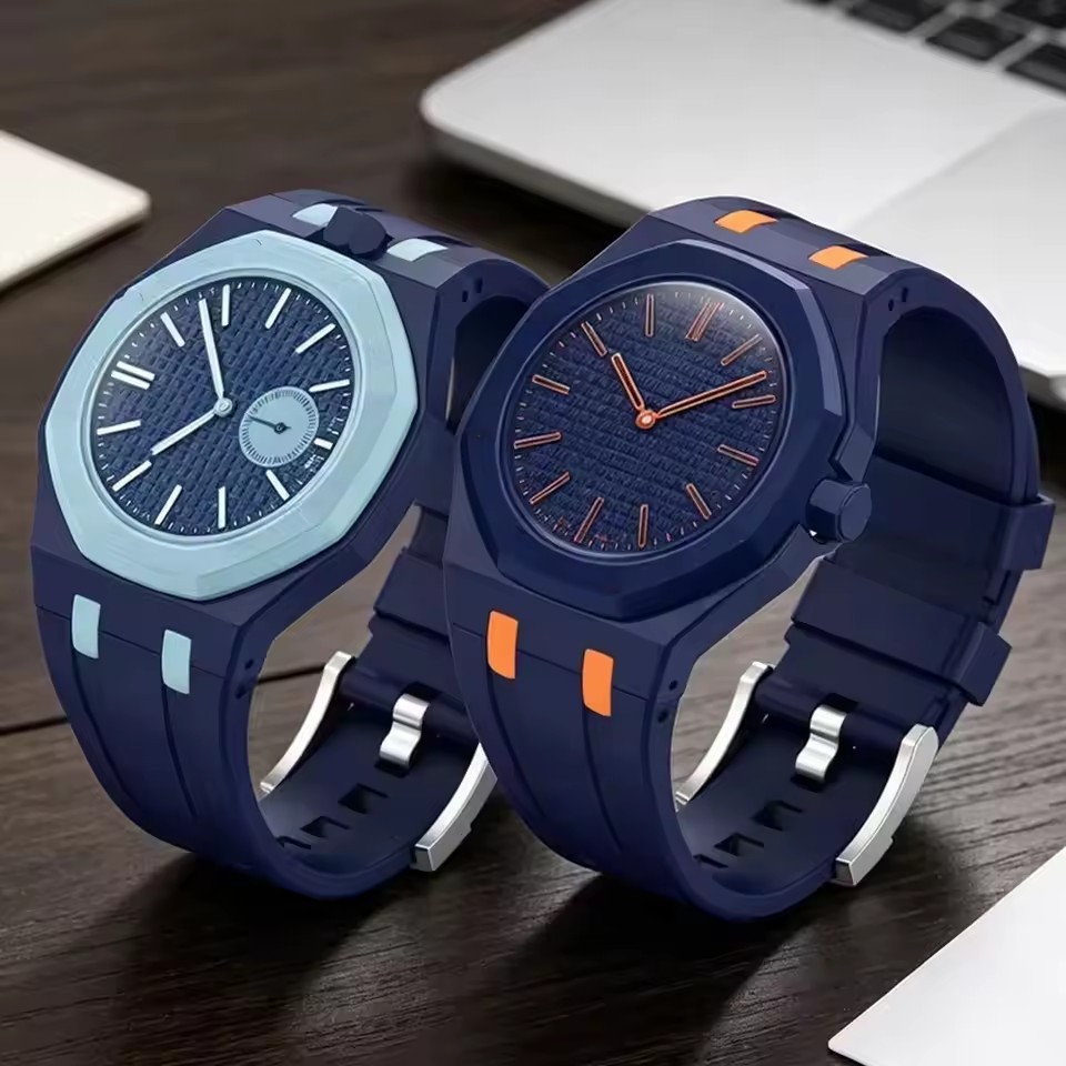 เคสพีซี + สายซิลิโคนสําหรับ Swatch x AP Royal pop Pocket watch Changer to นาฬิกาข้อมือการปรับเปลี่ยนแบบบูรณาการ AP Royal pop อุปกรณ์เสริม