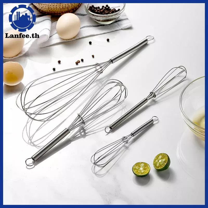 NFE ตะกร้อมือสแตนเลสขนาดเล็ก Mini Spring Whisk