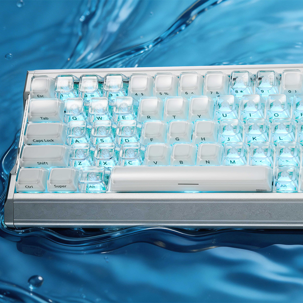 Keycap XVX Xihui 2.0 Keycap MDA คริสตัลเยลลี่โปร่งใสด้านข้างแกะสลัก wooting Mechanical แกนแม่เหล็กแป
