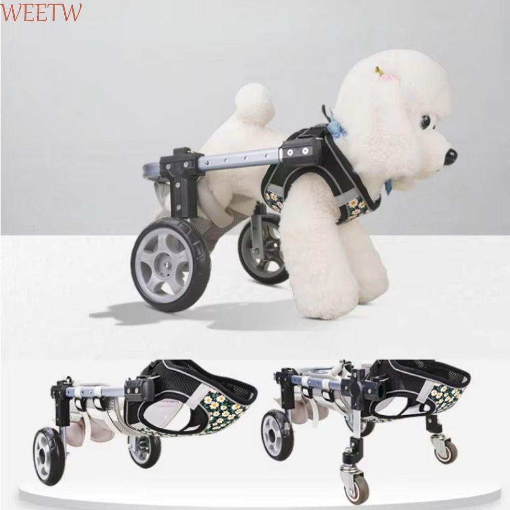 WEWT รถเข็นสัตว์เลี้ยง Mobility อลูมิเนียมน้ําหนักเบาปรับรถเข็นสุนัข,รถเข็นสัตว์เลี้ยงสี่ล้อ Mobility 2/4 ล้อ Mobility ที่ถอดออกได้สัตว์เลี้ยง Rehabilitation รถเข็นสัตว์เลี้ยง Mobility