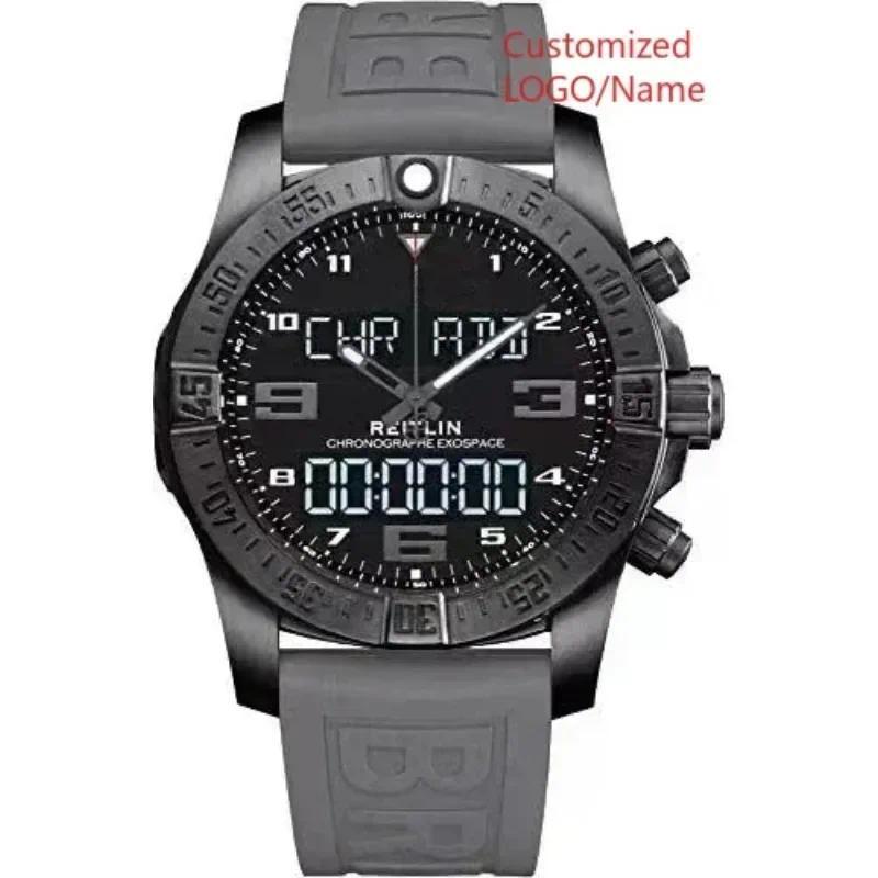 A88 Store Mens Sport Aerospace Evo นาฬิกาข้อมือสีดํายางสีฟ้าหรูหรานาฬิกาดิจิตอลนาฬิกาแฟชั่นที่กําหนด