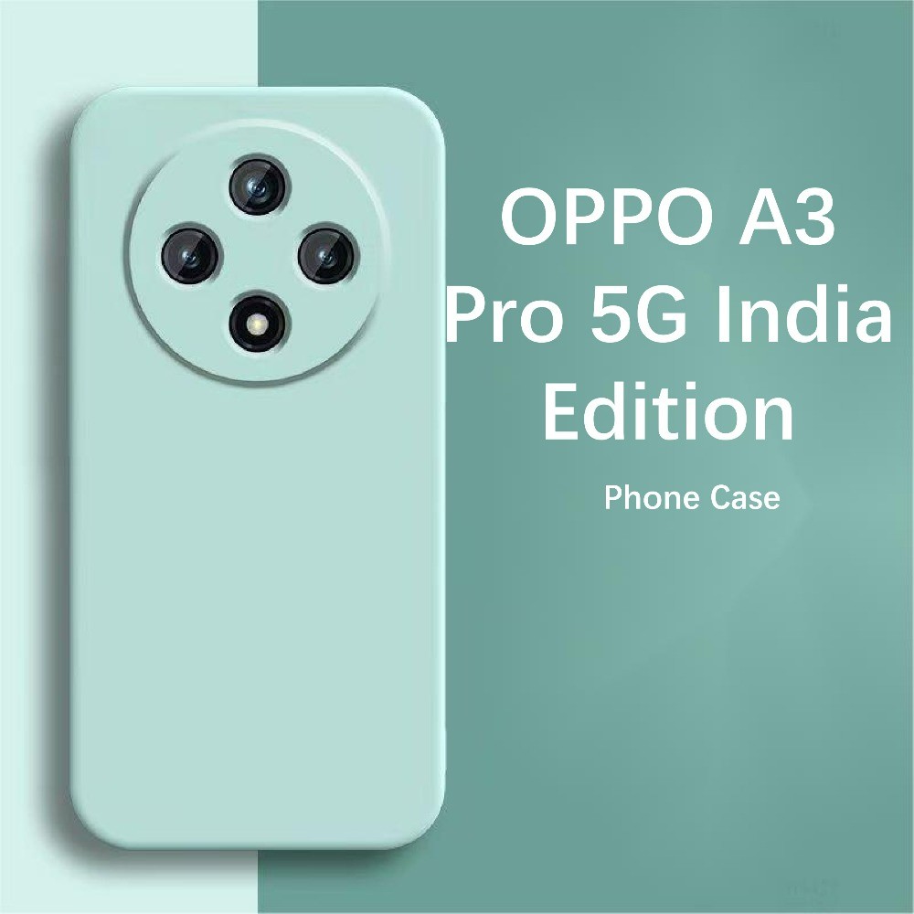 In Stock สําหรับ OPPO A3 Pro 5G India Edition กรณีป้องกันการล่มสลายซิลิโคนเต็มกรณีคลาสสิกสีทึบเคสโทร