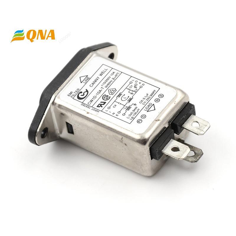 [QNA] 1 ชิ้น EMI RFI Filter AC 250V 10A CW1D-10A-T Suppressor Power Line ตัวกรองเสียงรบกวน
0
0
0
0
0