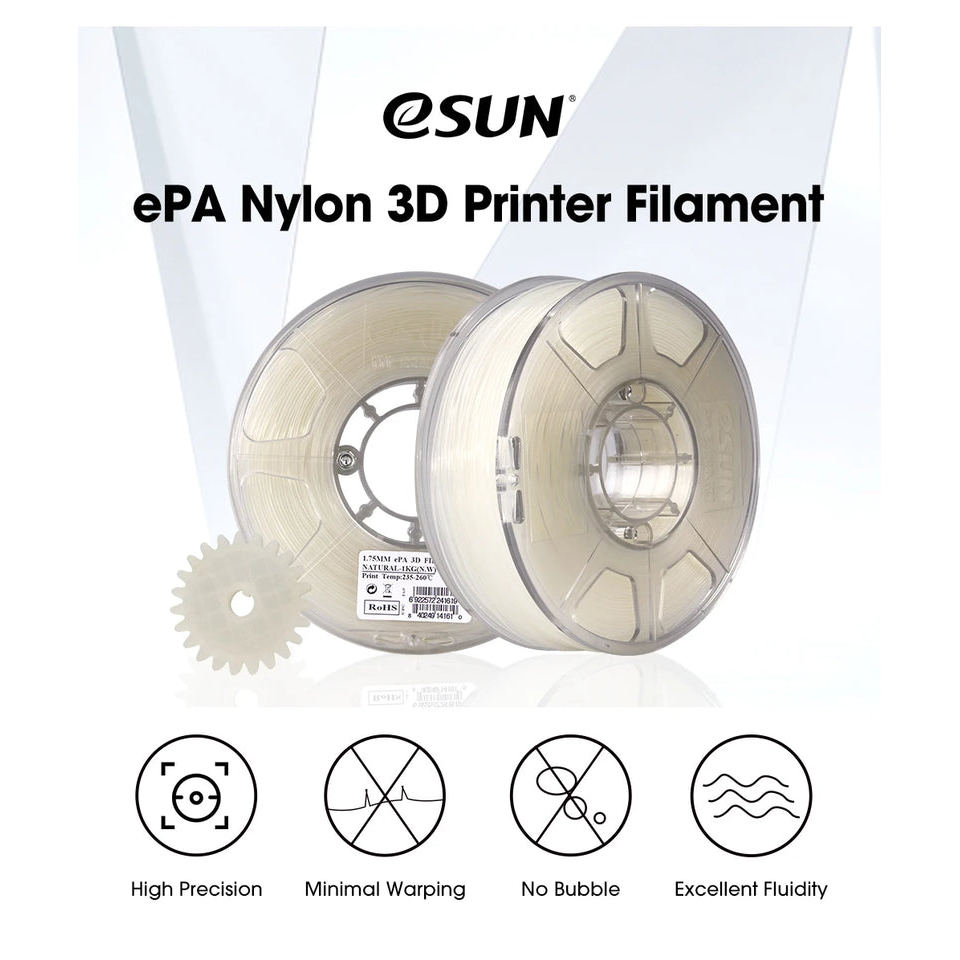 เส้นวัสดุการพิมพ์ PA (Nylon) eSun Filament