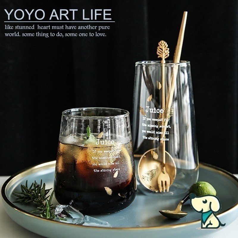 LORA Home JY4 D2 Home Influencer Nordic Water Drop Cup สูงสั้นถ้วยแก้ว b2