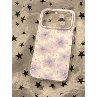 เคสโทรศัพท์ เหมาะสําหรับ iPhone 7 8 X XS XR XSMAX 11 12 13 14 15 16 17 Pro max Plus Air Purple Lily กันกระแทกกันกระแทกเคสรวมทุกอย่าง SBS6