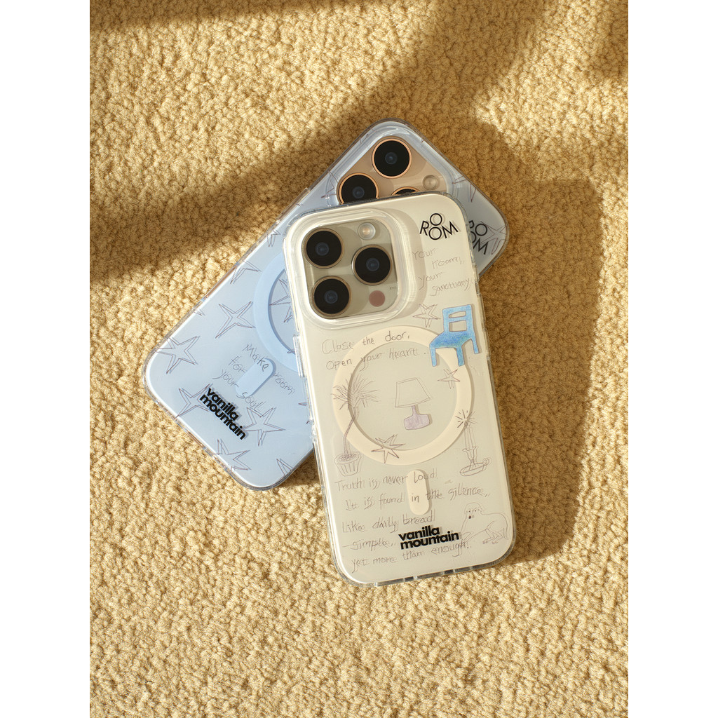 Vanilla Mountain < ROOM > ROOM Series เคสโทรศัพท์ Apple แม่เหล็กโปร่งใสรวมทุกอย่างเหมาะสําหรับ ipone