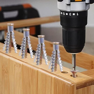 100 ชิ้นสกรูแตะตัวเองหยัก - Wall Anchor โลหะขยายหลอดท่อเจาะปลั๊ก Fastener Bolt Kit