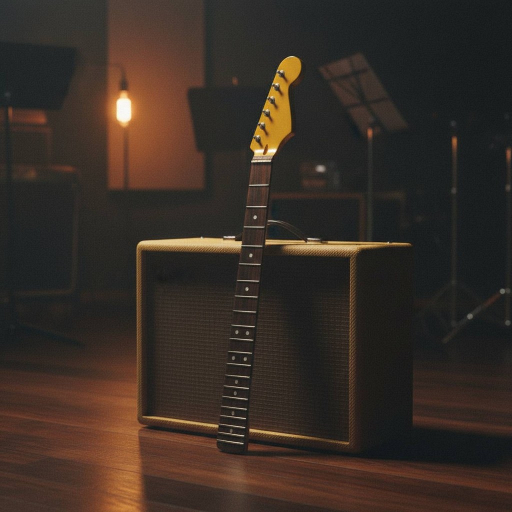 ยังไม่เสร็จ 22 Fret กีตาร์คอ Bolt-on ส้น 25.5 นิ้วกีตาร์คอด้านข้าง Dot Inlays สําหรับ Luthiers