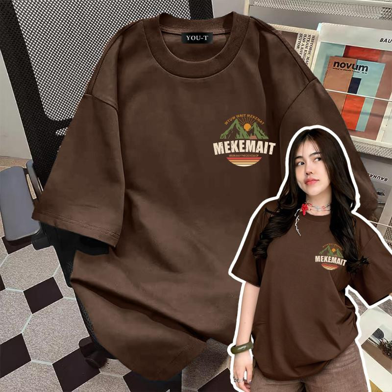 Su.Tee พร้อมส่ง เสื้อวินเทจ เสื้อยืด สไตล์อเมริกัน oversize unisex ลาย MEKEMAIT