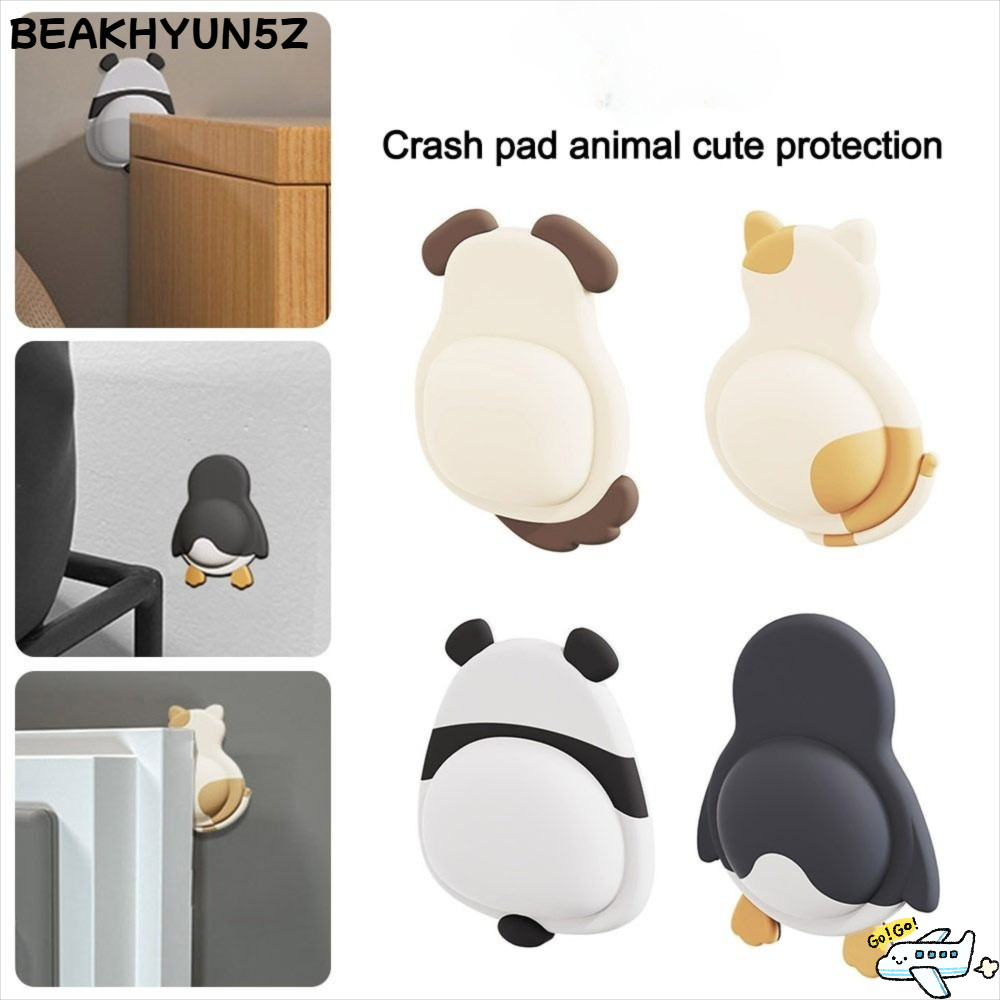 BEAKHYUN5Z 1/2/4 ชิ้นกันชนประตู, Self กาวยางนุ่ม Anti Collision Pads, กันกระแทก Anti-slip Mute Design ตู้เย็นประตูด้านหลังสติ๊กเกอร์ติดผนัง Wall