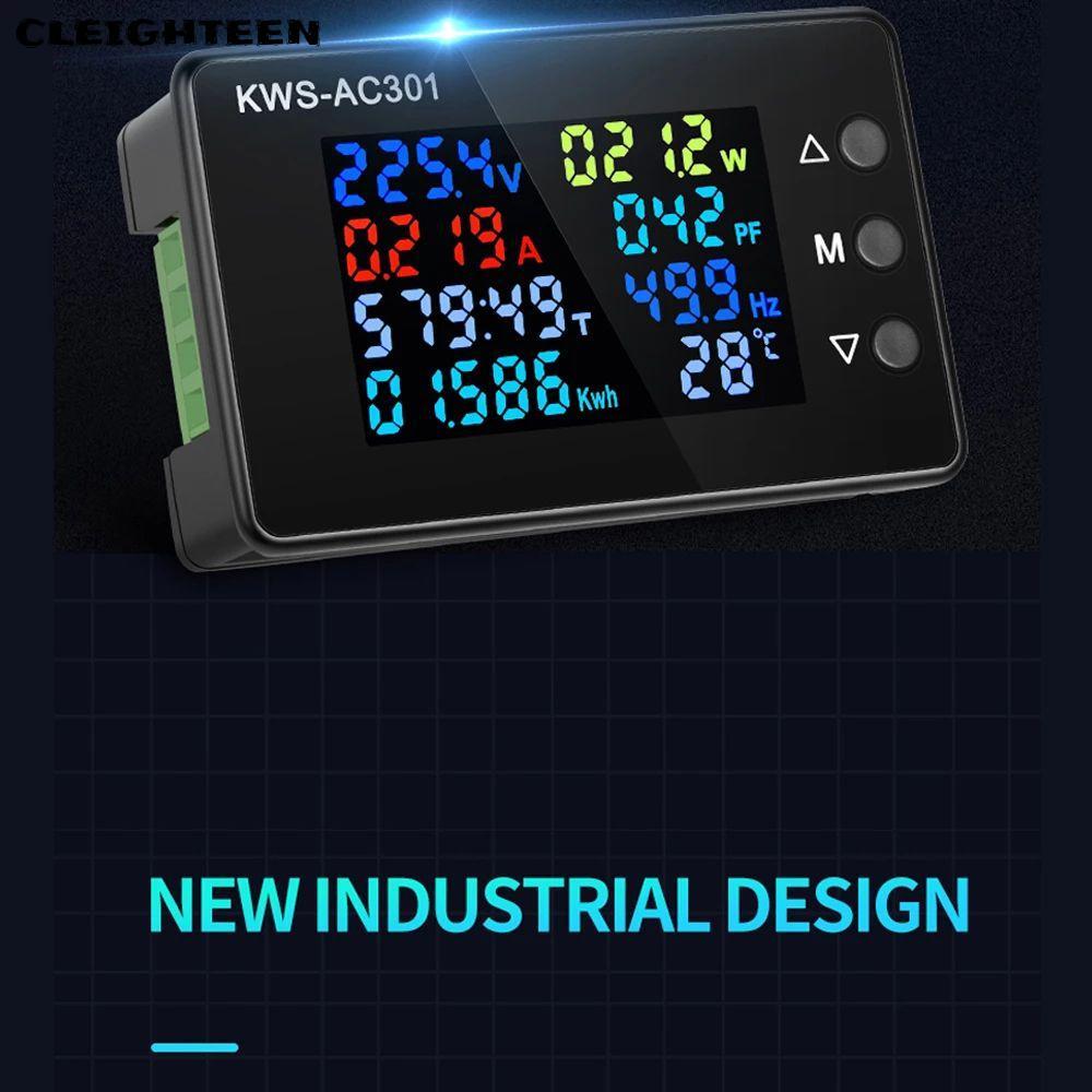 CLEIGHTEEN AC Wattmeter Dedicated Chip Power Detector KWS-AC301 AC 50-300V Power Energy Meter