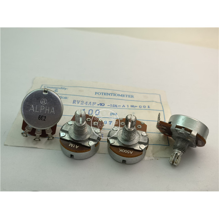 ไต้หวัน ALPHA RV24AF A500K A1M Potentiometer Handle ความยาว 15 มม.ดอกไม้