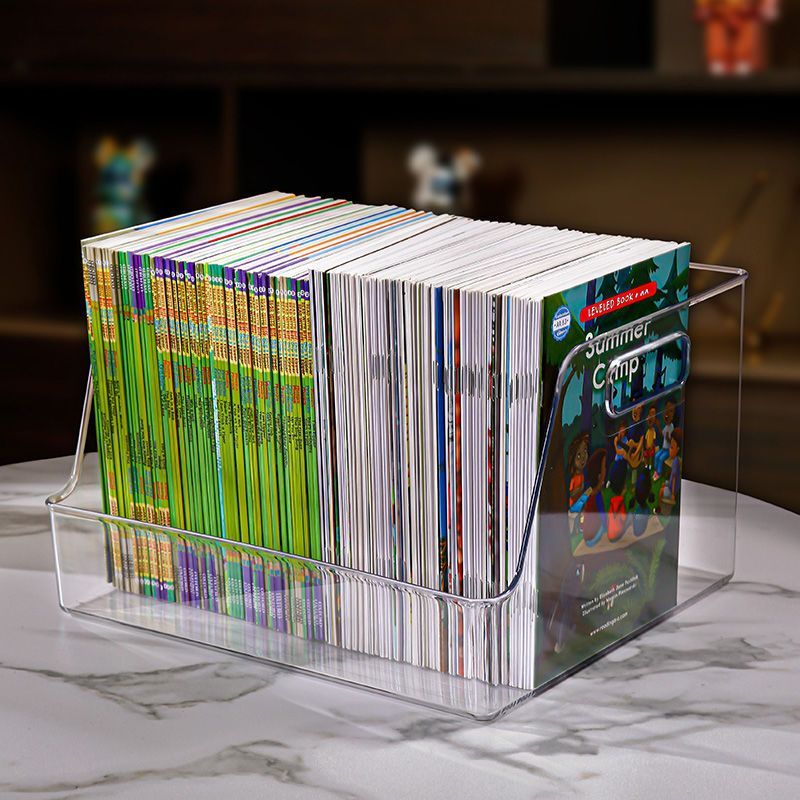 [13.80,000 คอลเลกชันคน] กล่องเก็บหนังสือโปร่งใสกล่องเก็บขนมขบเคี้ยว Tidy-up บรรจุกล่องเก็บของเล่นหนั