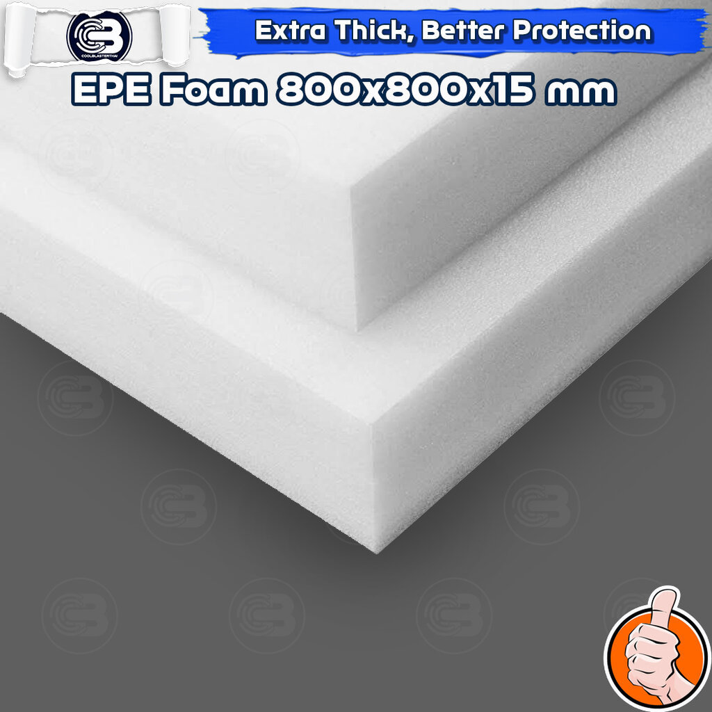 [CoolBlasterThai] EPE (Expanded Polyethylene) Foam Sheet White 800x800x15 mm.