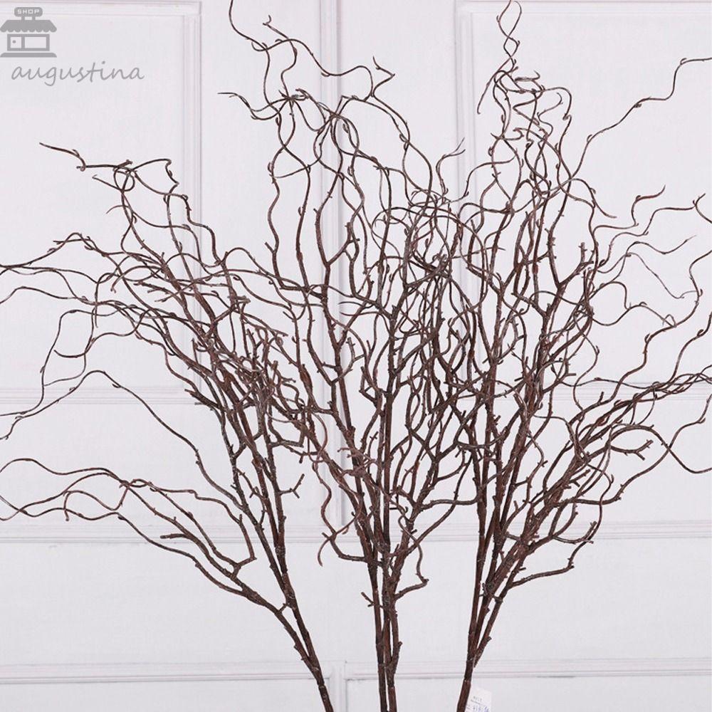 AUGUSTINA จําลองสาขาต้นไม้,พลาสติก 120 ซม.ประดิษฐ์ Willow Deadwood, DIY แจกันตกแต่งหรูหราหรูหราสมจริงปลอมพืชวันหยุดงานแต่งงาน