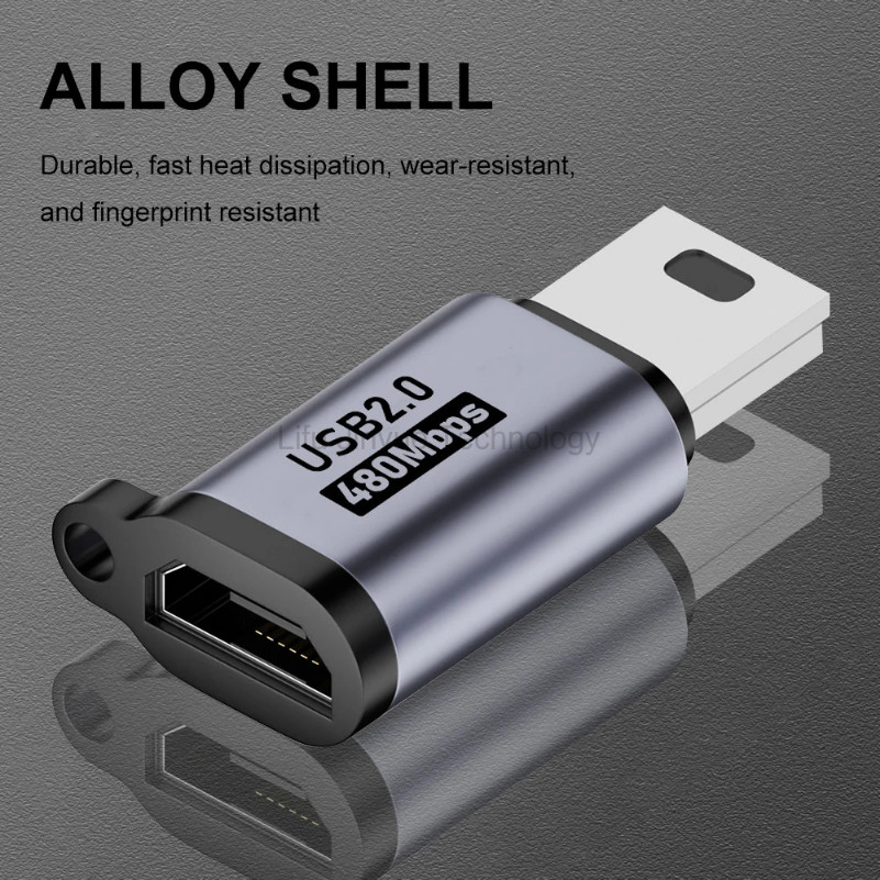 LIKAIYUE ประเภท C หญิง Micro USB/TypeC หญิง Mini USB/Micro USB หญิงประเภท C/Micro USB หญิง Mini USB อะแดปเตอร์เชื่อมต่อ