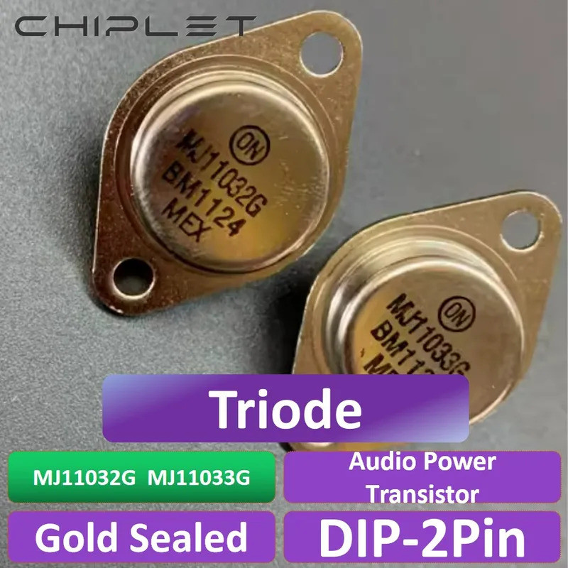 4pcs Gold Sealed ทรานซิสเตอร์ MJ11032G MJ11033G MJ11032 MJ11033 เสียงหลอด Triode DIP PNP NPN