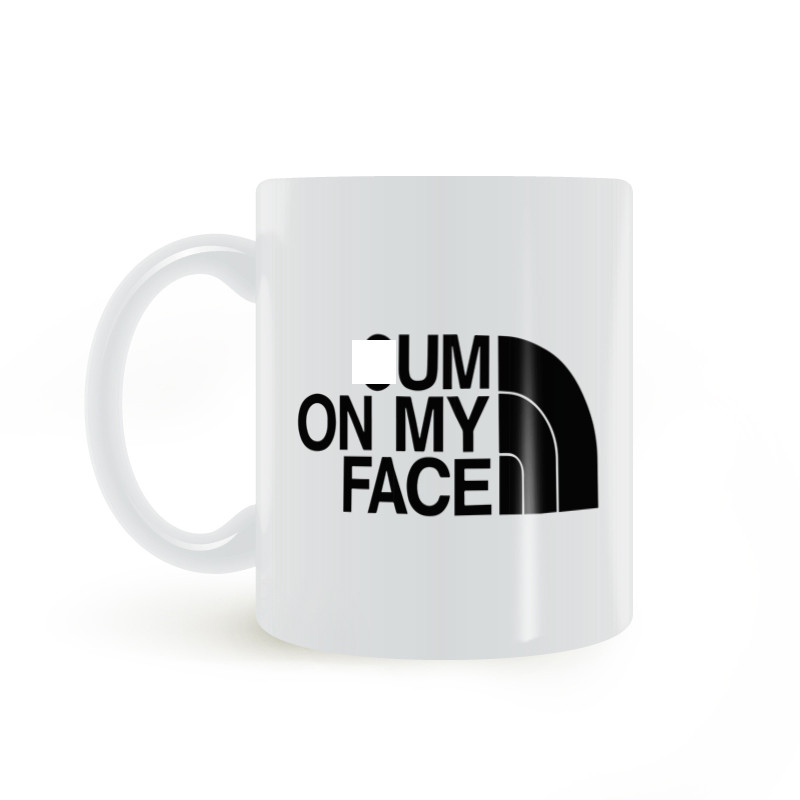 C um on my face glass American Style Spoof Funny Evil Ceramic White Coffee Milk Mug