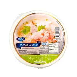 คิงเชฟ ข้าวต้มรวมมิตรทะเล King Chef Rice Soup Mixed Seafood 360g.