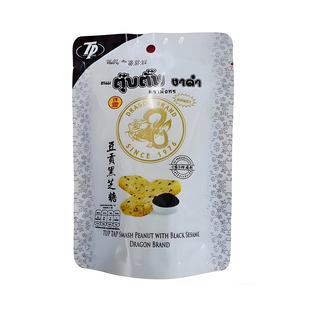 ตรามังกร ขนมตุ๊บตั๊บงาดำ Dragon Brand Tuptub Black Sesame 70g.