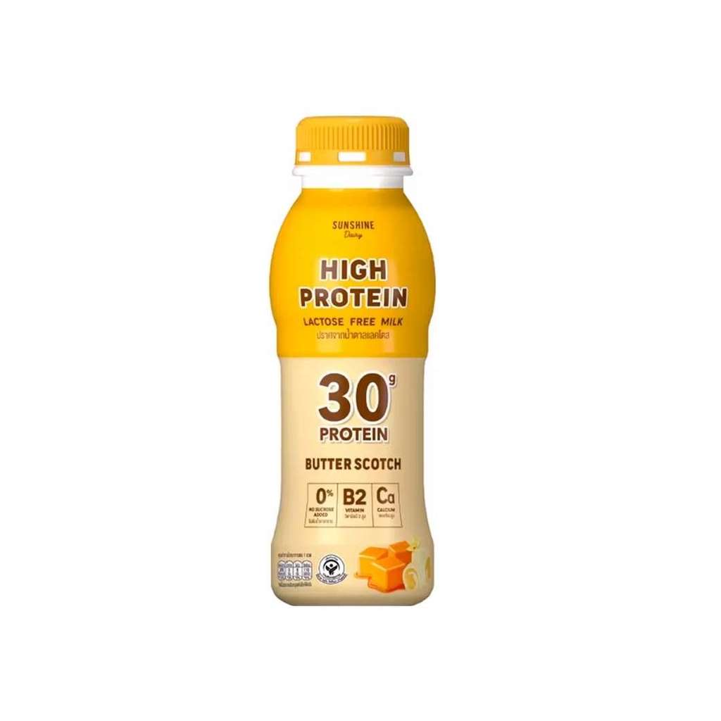 ซันชายน์แดรี่ ไฮโปรตีนบัตเตอร์สก็อตซ์ Sunshine High Protein Butter Scotch 340ml.