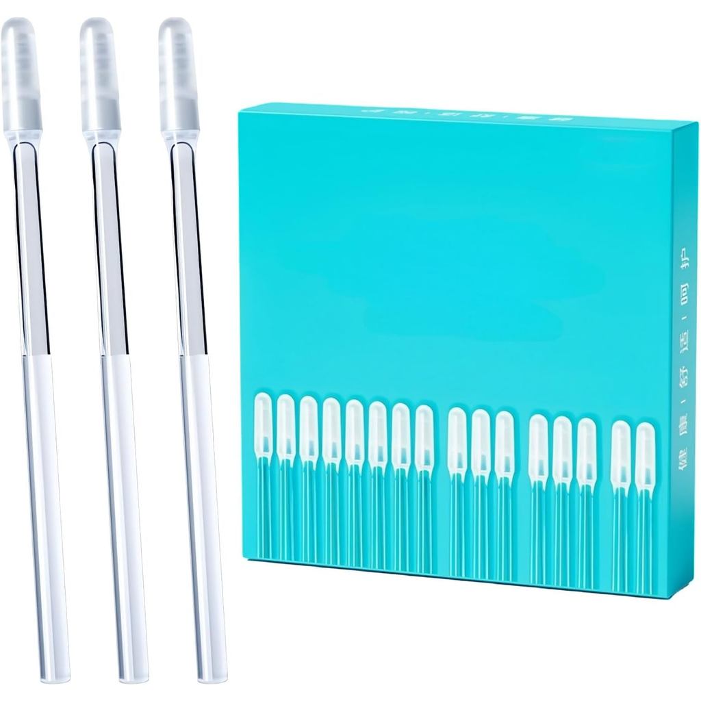 24 Sticks EAR Wax Removal สําลีเหนียว,Reusable Double-ended Sticky EAR เครื่องมือทําความสะอาด (24 ชิ