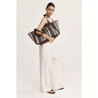 H&M(เอชแอนด์เอ็ม) กางเกงผ้าลินินผสม ผู้หญิง 1259065_1