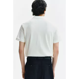H&M(เอชแอนด์เอ็ม) เสื้อโปโลผ้าถักวาฟเฟิลทรงสลิม ผู้ชาย 1343188_1