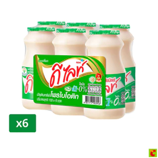 ดัชมิลล์ ดีไลท์ นมเปรี้ยวปราศจากไขมัน สูตรน้ำตาล 0.1% 100 มล. แพ็ค 6 ขวด