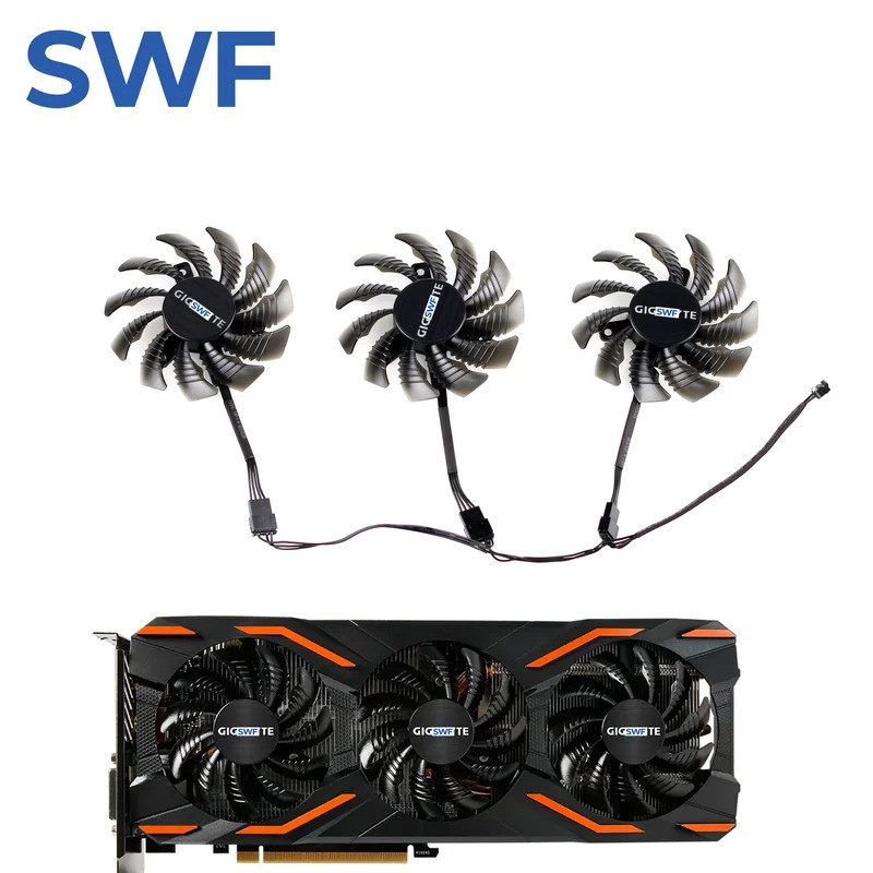 *75 มม.PLD08010S12HH GTX 1070 พัดลมระบายความร้อนสําหรับ Gigabyte AORUS GTX 1080 1070 Ti 1060 G1 Gami