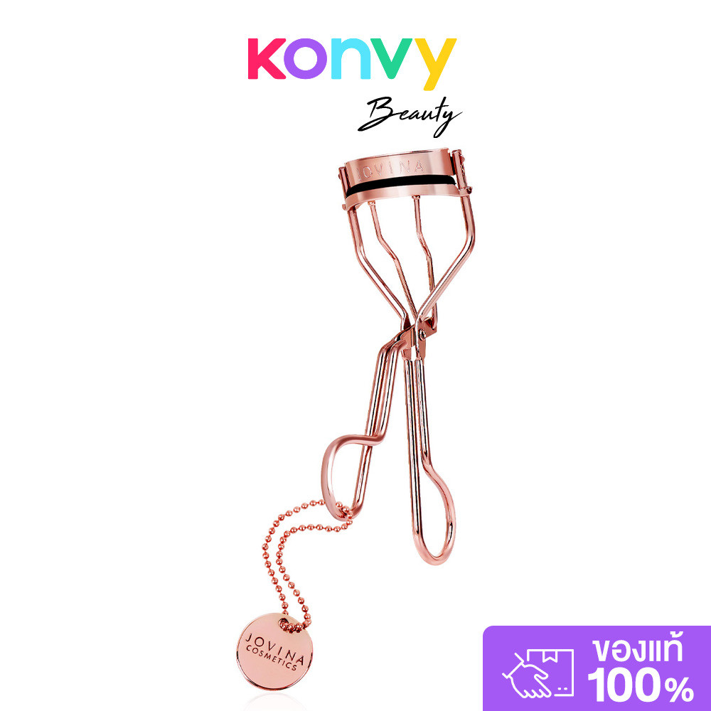 JOVINA Lock'n Curl Eyelash Curler 1pc ที่ดัดขนตา โจวีน่า ทรงโค้งเข้ากับรูปตา เรียงเส้นสวยตลอดวัน.