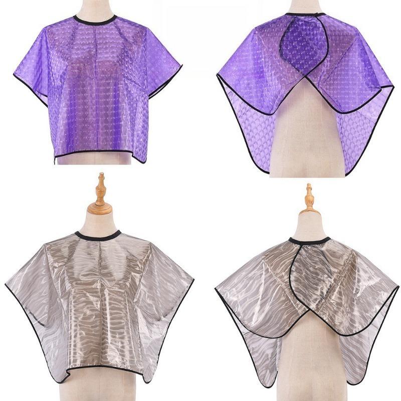 ผ้าคลุมตัดผม PVC แบบมืออาชีพ สําหรับผู้ใหญ่ ร้านตัดผม DIY Hairdressing Cape Dyeing Protect