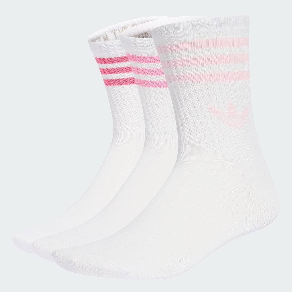 adidas ไลฟ์สไตล์ ถุงเท้าความยาวครึ่งแข้ง 3-Stripes (3 คู่) Unisex สีชมพู KX2784