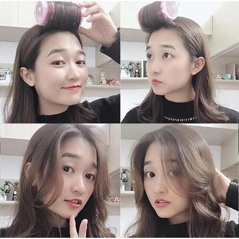 INSTANT DENPASAR ลูกกลิ้งผมยาว Bangs Roll Stick-on Roll Jumbo Bangs Roller ลูกกลิ้งผมขนาดใหญ่ม้วนยาว