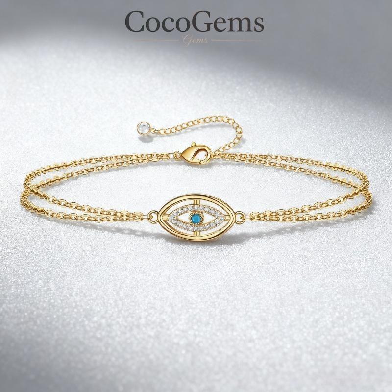 【ส่งจากไทย】Evil Eye กำไลหินทรายสีฟ้า ปรับขนาดได้ สวยหรูนำโชค【CODเก็บเงินปลายทาง+จัดส่งฟรี】