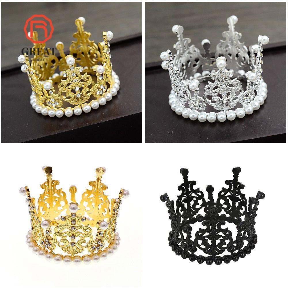 ยอดเยี่ยม 1ชิ้นมงกุฎตกแต่งเค้ก,เจ้าหญิงที่สง่างามงานเลี้ยงวันเกิดเค้ก ที บน, ตกแต่งเด็กเด็กสีทองสีเงินเครื่องประดับเค